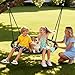 JupiterForce 48'' Spider Web Saucer Tree Swing for Kids Adults, Outdoor Net Swing with 2 Hanging Straps, Steel Frame and Adjustable Ropes Attaches to Trees or Existing Swing Sets, Black