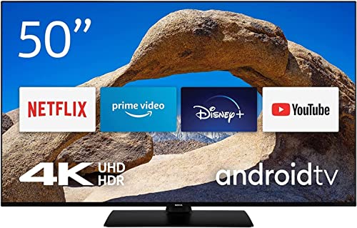 nokia 50 pouches (126 cm) 4k uhd tele smart android tv (dvb c/s2/t2, netflix, prime video, disney+) une50gv210i 2022