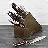 Yaxell Super Gou 16 Piece Knife Set - Made in Japan - 161 Layers SG2 Stainless Damascus, Dark Ash Block