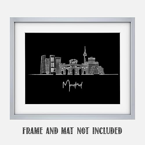 Vista 119 de TJ Originals - Barcelona, Madrid y España vistas de la ciudad, arte de pared ilustrado a mano, decoración de pared de sala de estar - Pósteres