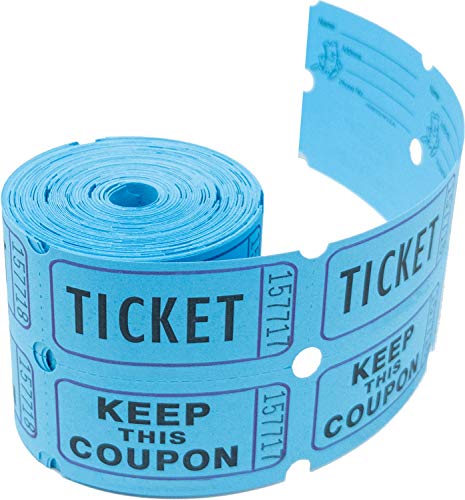 200 Blue Raffle Tickets in 8 Colors for Events - Tacticai