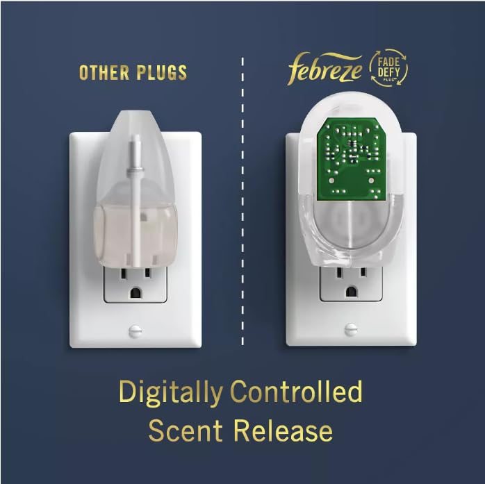 Generic F.e.b.r.e.z.e Odor-Fighting Fade Defy Plug Air Freshener (2) of 0.87 fl oz Refills (Soothe & Restore), Clear