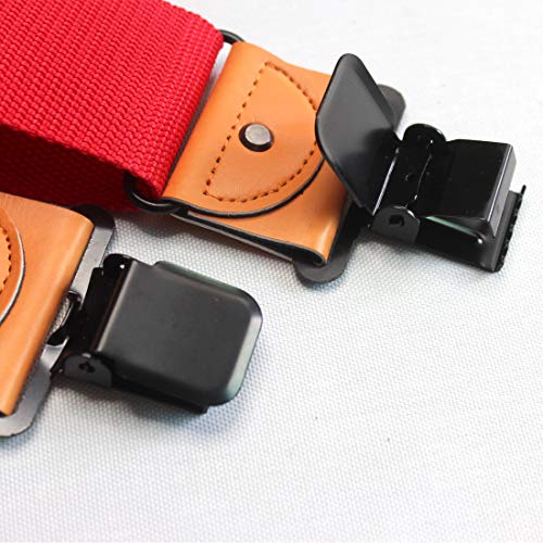 Image of MELOTOUGH Men's Suspender 2 inch Wide Partial Elastic Strap for Jeans Pants