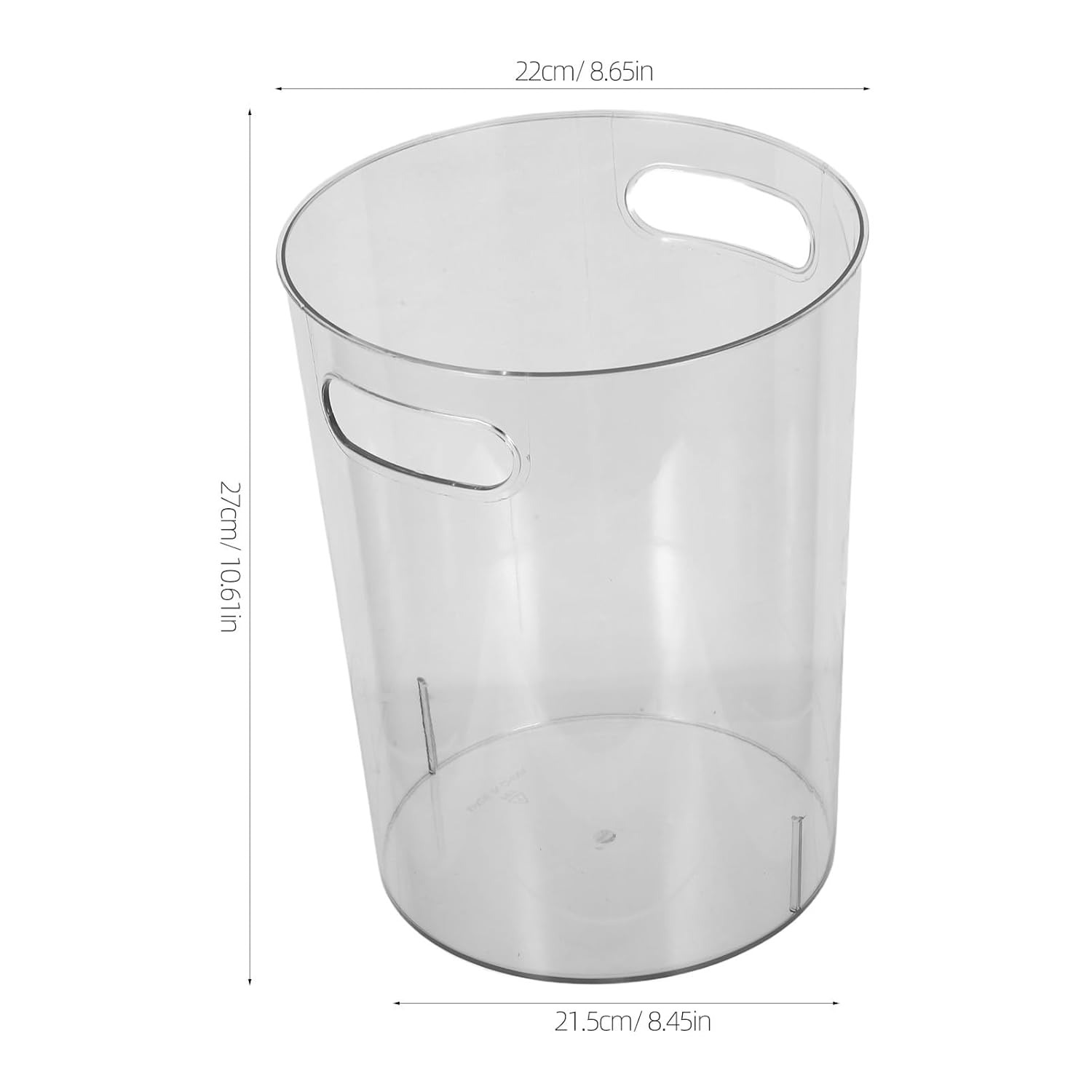 Creative Garbage Storage Bucket with Handle, 21.5cm X 27cm Desktop Waste Bin for Home and Office, Minimalist Rubbish Trash Can for Kitchen and Living Room Organization