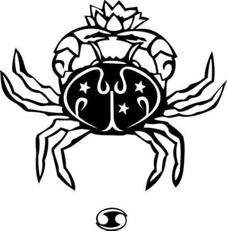 Cancer Zodiac Vinyl Decal Car Window Laptop Sticker, Die Cut Vinyl Decal for Windows, Cars, Trucks, Tool Boxes, laptops, MacBook - virtually Any Hard, Smooth Surface