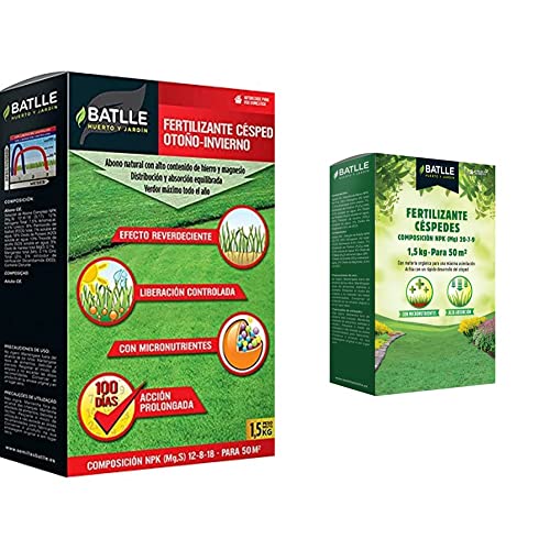 Abonos - Fertilizante Césped Profesional Otoño-Invierno Caja 1,5 Kg. - Batlle & Fertilizante Césped - Caja 1,5 kg