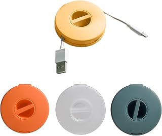 4 Pcs Cable Winder Mini Portable Cable Management Cord Organizer Box Retractable Cord Wraps Tidy Cable Reel for Home Office Classroom