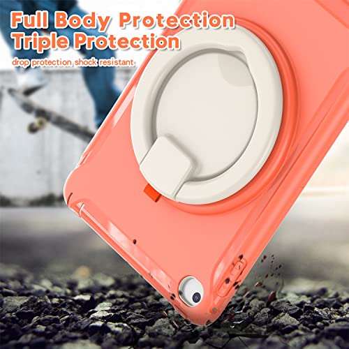 Coque iPad Pro 12.9 2021 orange avec support rotatif 360 - 2