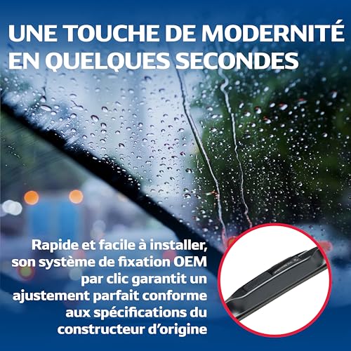 Balais d'essuie-glace plats DENSO anti-traces et silencieux - 4