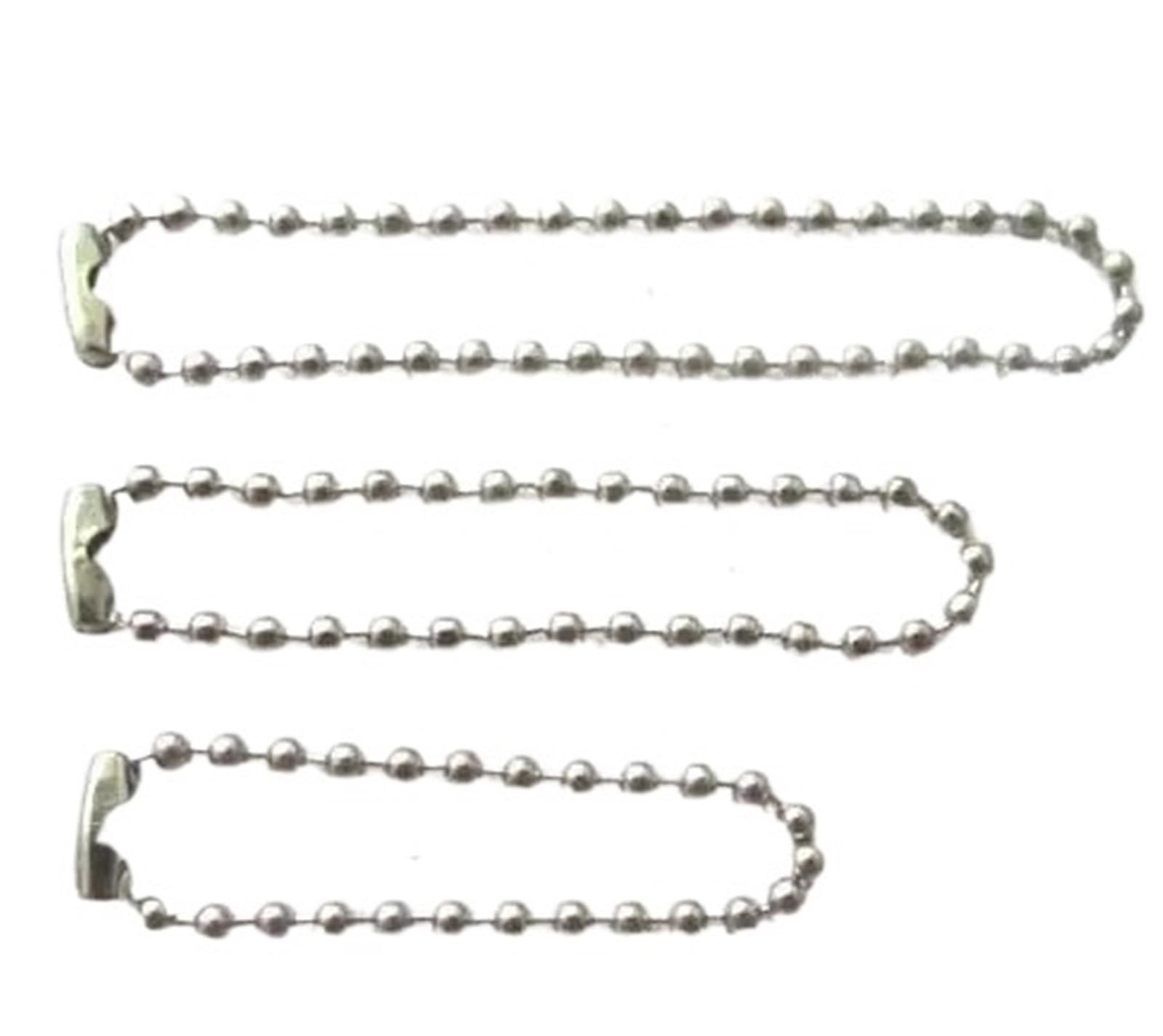 Łańcuszki kulkowe, Łańcuszek kulkowy 300 sztuk 2,4 mm okrągły koralikowy łącznik o długości 8 10 12 15 cm(12cm length)