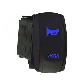 ESUPPORT Car Motor 12V 20A Light Button Rocker Toggle Switch Momentary Blue LED Horn Light Speaker 5Pin