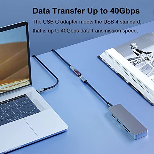 Image of ETZIN USB C Female to Female Adapter 40Gbps USB4 Adapter Support 100W, 8k@60Hz, 5K@60Hz, 4K@120Hz Pack of 2