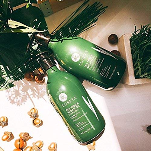 Luseta Tea Tree Oil Shampoo 33.8Oz- Natural Anti Dandruff Treatment For Dry And Damaged Hair, Sulfate Free & Safe For Color Treated Hair #TOP4
