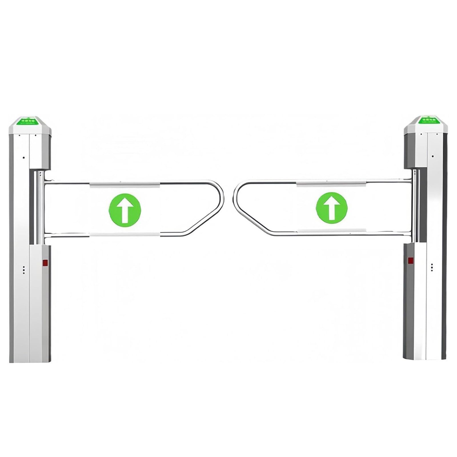 Puerta batiente automática con Radar infrarrojo, Velocidad y Alcance de detección Ajustables, luz Tricolor y Alarma de Marcha atrás. Stainlesssteelversion