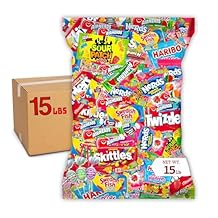 Bulk Candy Variety Pack - 15 lb - Bulk Individually Wrapped Candy- Candies - Trick Or Treat Candies - Pinata Filler Stuffers - Pinata Stuffers - Party Favors - Fathers Day