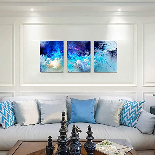 Canvas Wall Art For Living Room Family Wall Decorations For Bedroom Modern Bathroom Wall Decor Paintings Blue Abstract Pictures Artwork Inspirational Canvas Art Prints Kitchen Home Decor 3 Piece Set #TOP3