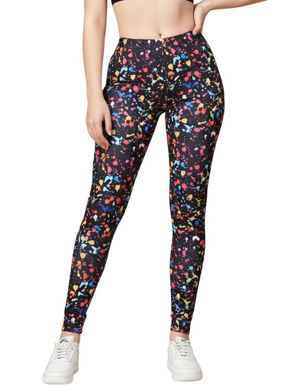 dtr fashion Women's Black Printed Stretchable Cotton Blend Casual Jegging-picture-43