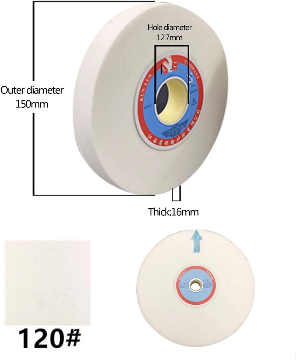 Materiał ławki: biały korund, średnica zewnętrzna: 150 mm(120 Grit)