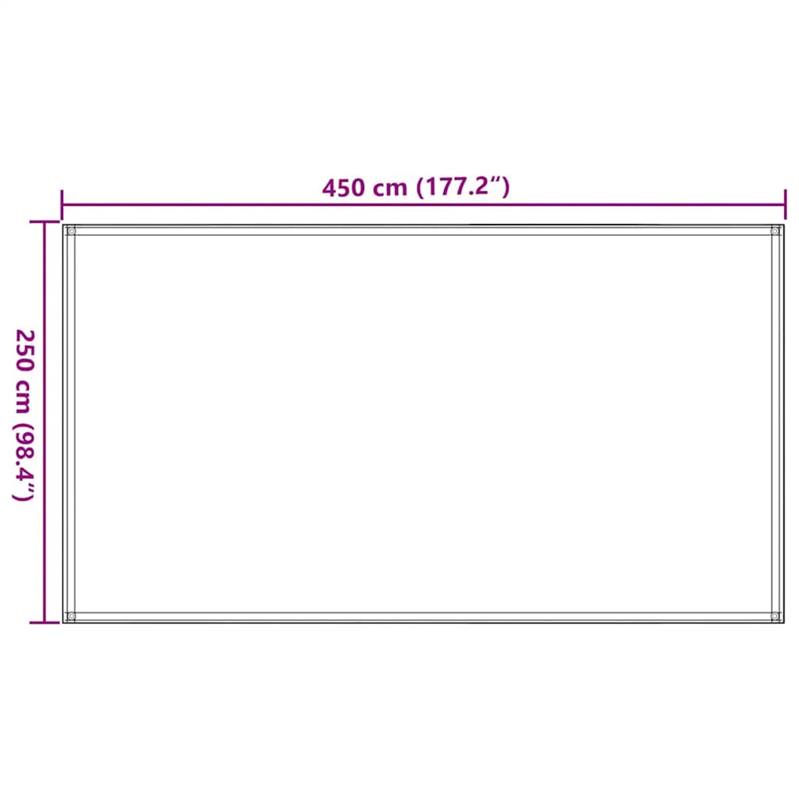 Gecheer Zeltteppich wasserdurchlässig atmungsaktiv 250x450 cm Anthrazit mit integrierten Ösen für Camping und Outdoor Nutzung