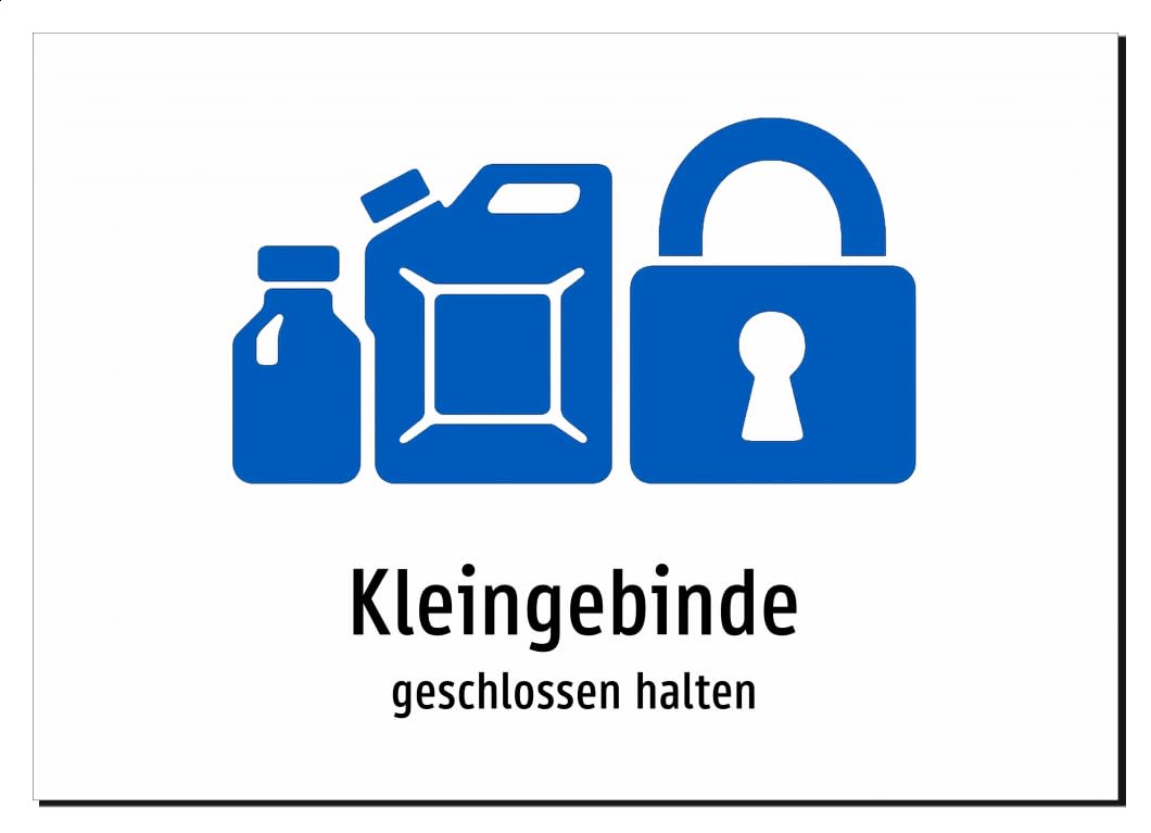 36335-DE-S-13 | Kleingebinde - geschlossen halten | Aufkleber A2, 594 x 420mm | mit Symbolgrafik und Text