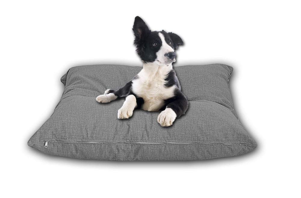 Cieffepi Home Collections FIDO - Cuscino sfoderabile per cani, gatti e animali domestici in vari colori e misure (60 x 60 x 15 cm, Grigio)