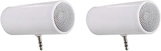 Bsowte 2 altavoces estéreo estéreo de 3,5 mm, reproductor de música MP3, amplificador de altavoz para teléfono, tablet, PC, color blanco, 750110540