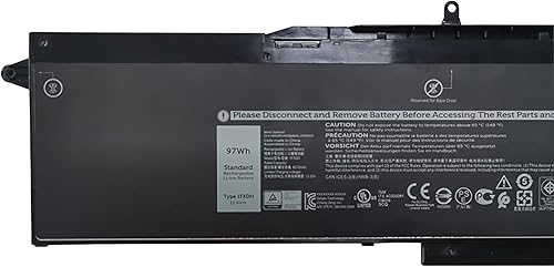 Miniatura 2 de New 11.4V 97Wh 8070mAh 1FXDH Battery Compatible with Dell Latitude 5501 5511 E5501 E5511 Precision 3541 3551 01WJT0 1WJT0 Series