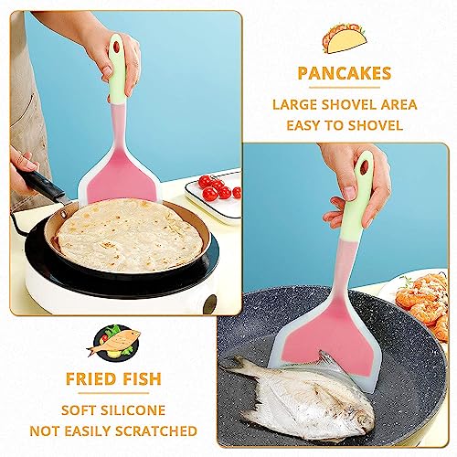 Image of Baskety Silicone Spatula Medium Turner Silicone Pancakes Fried Shovel Nonstick(Random Color)