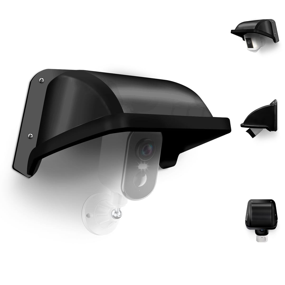 Protector universal para cámara de seguridad solar y lluvia, plástico a prueba de protección para cámaras de vigilancia CCTV