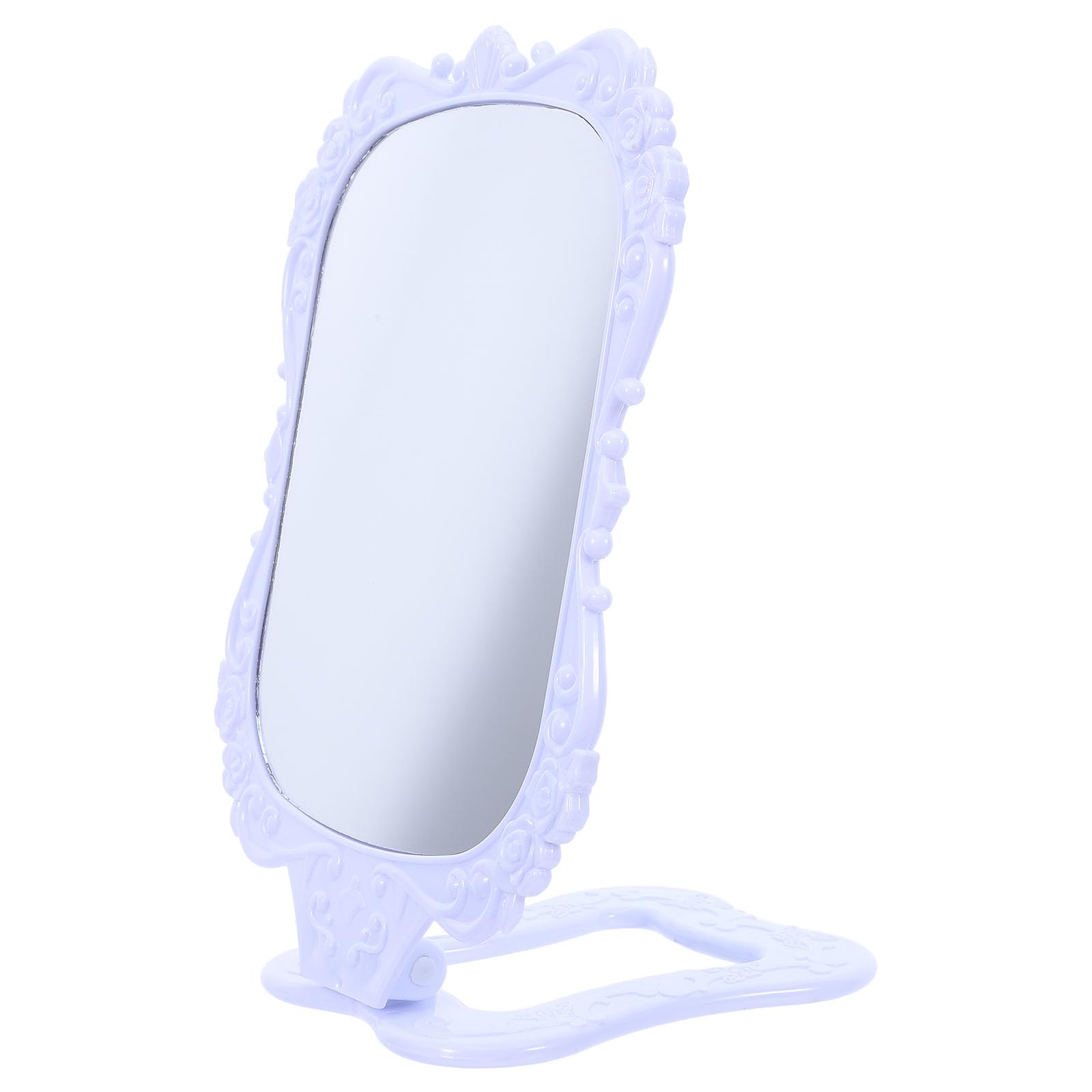 Miroir de bureau compact fleuri pour une touche déco de chambre rétro