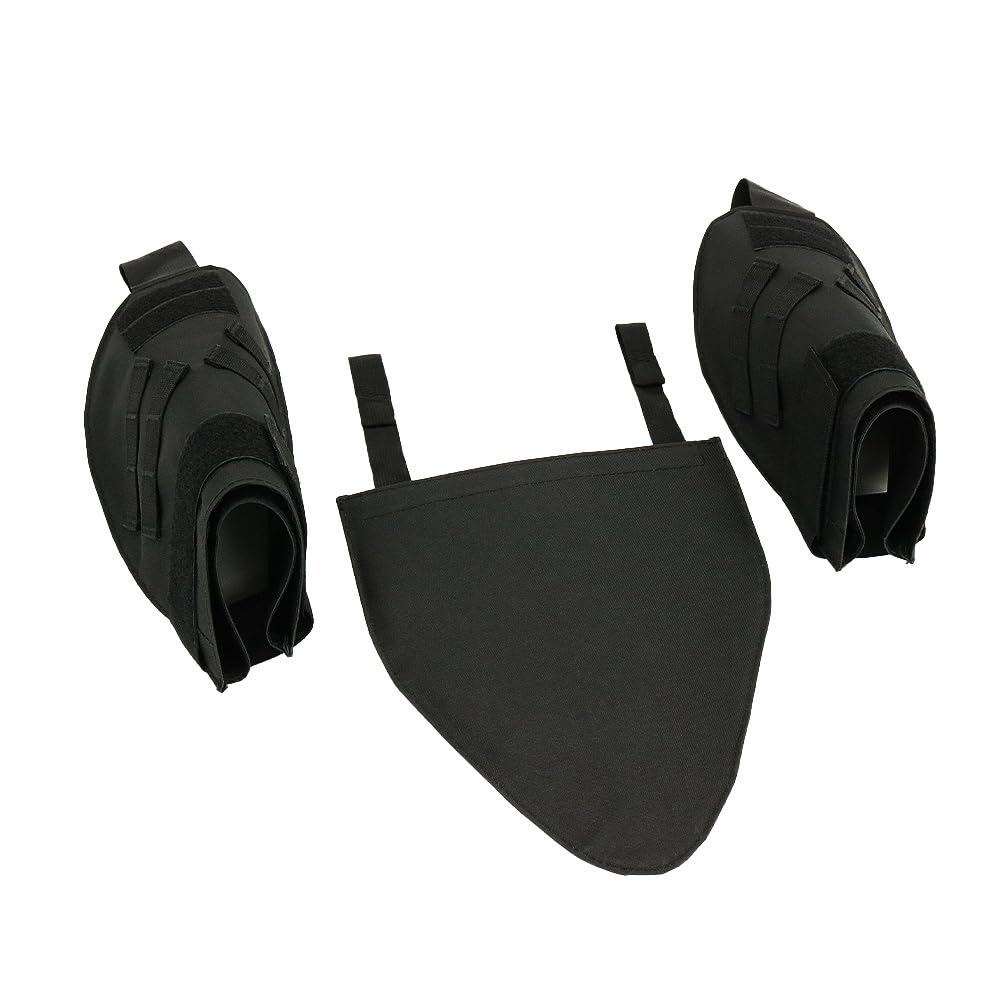 MiOYOOW Ensemble Protections Tactique Paintball, 2 Épaulettes Triangle Molle + 1 Coussin D'entrejambe, Équipement pour Compétition d'entraînement en Extérieur