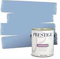 Vista 114 de Prestige Paints. - Base y pintura para exteriores en un solo galón, 1 galón. plano, comparable con Sherwin Williams Topsail.