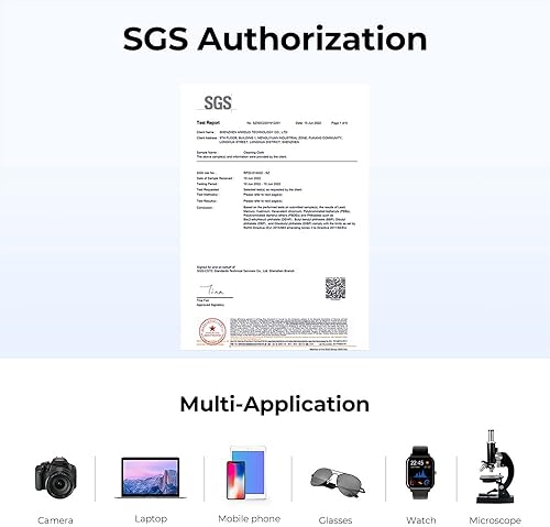 Miniatura 7 de K&F Concept Paquete de 6 paños de limpieza de microfibra para lentes, paños limpiadores de lentes envueltos individualmente, toallitas para lentes,