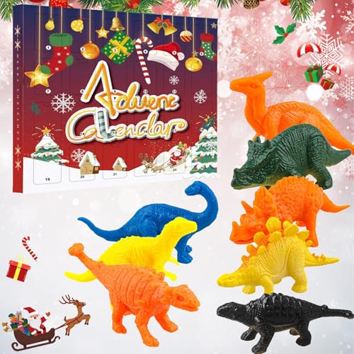 Dinosaur Toys 24 Days Dinosaur Advent Calendar with Interative Accessories Lifelike Advent Calendar 2025 for Children Dinosaurs Lovers Christmas Gifts (Set C)