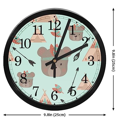 Horloge murale quartz sans tic-tac à piles pour décoration maison