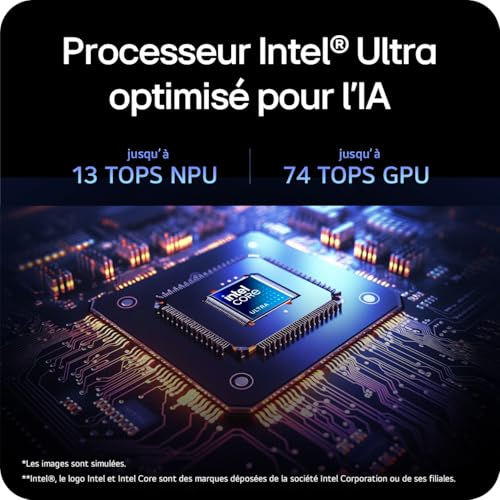 LG gram Pro 17Z90TR E.AD8BF 17 Core Ultra 7 RAM SSD AZERTY - vue 7