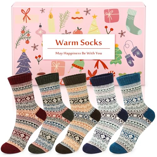 Airabc Thermal Winter Women Socks 5 Pairs Warm Christmas Socks for Women product thumbnail 14