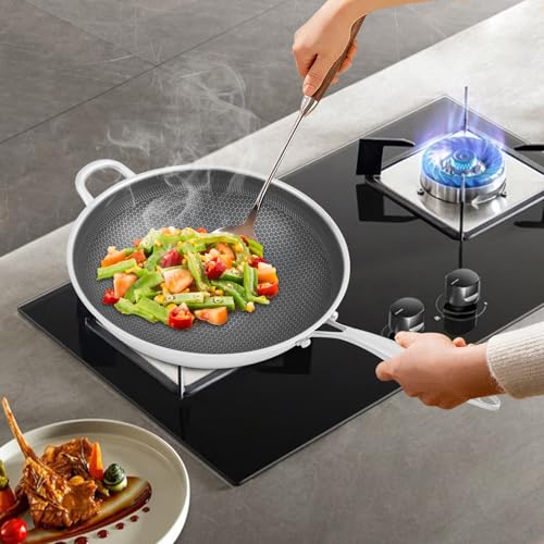Wok de acero inoxidable antiadherente con tapa 36 cm miniatura 4