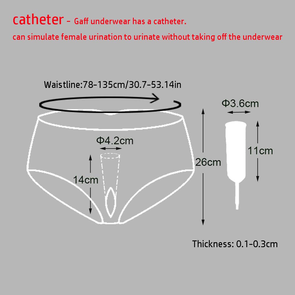 Triangular Hiding Gaff Fake Panties, Transgender Pseudo-Girls Fake String en Silicone - Culotte Camel Toes pour Homme pour Crossdresser Travestite Jouer Un rôle