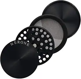 Dichavador/Moedor NERONE 4 partes metal preto