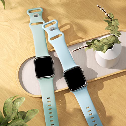 6 Pack Bands Compatible With Apple Watch Band 38Mm 40Mm 41Mm 42Mm 44Mm 45Mm 49Mm Men Women, Soft Silicone Sport Strap For Iwatch Ultra Series 8 7 6 5 4 3 2 1 Se #TOP1