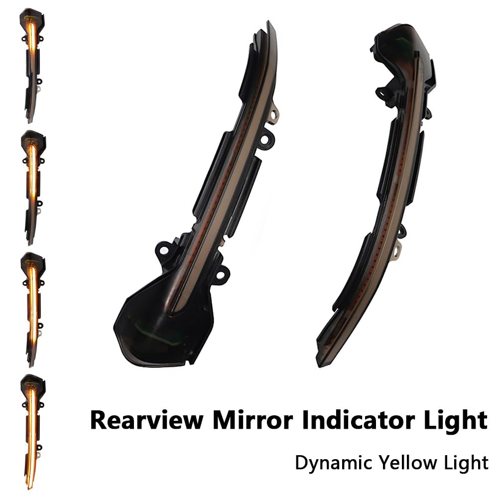 SYLTER Intermitentes AutomóViles 2 Uds para Seat para Leon 3 para Ibiza para KJ para Arona 2013-2018 Espejo Lateral LED Luz Señal Giro Dinámica Accesorios Coche Intermitente Espejo Lateral
