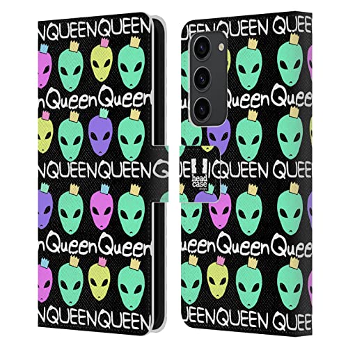 Coque portefeuille Galaxy S23+ 5G Head Case Designs étui cuir protection Reine Aliens