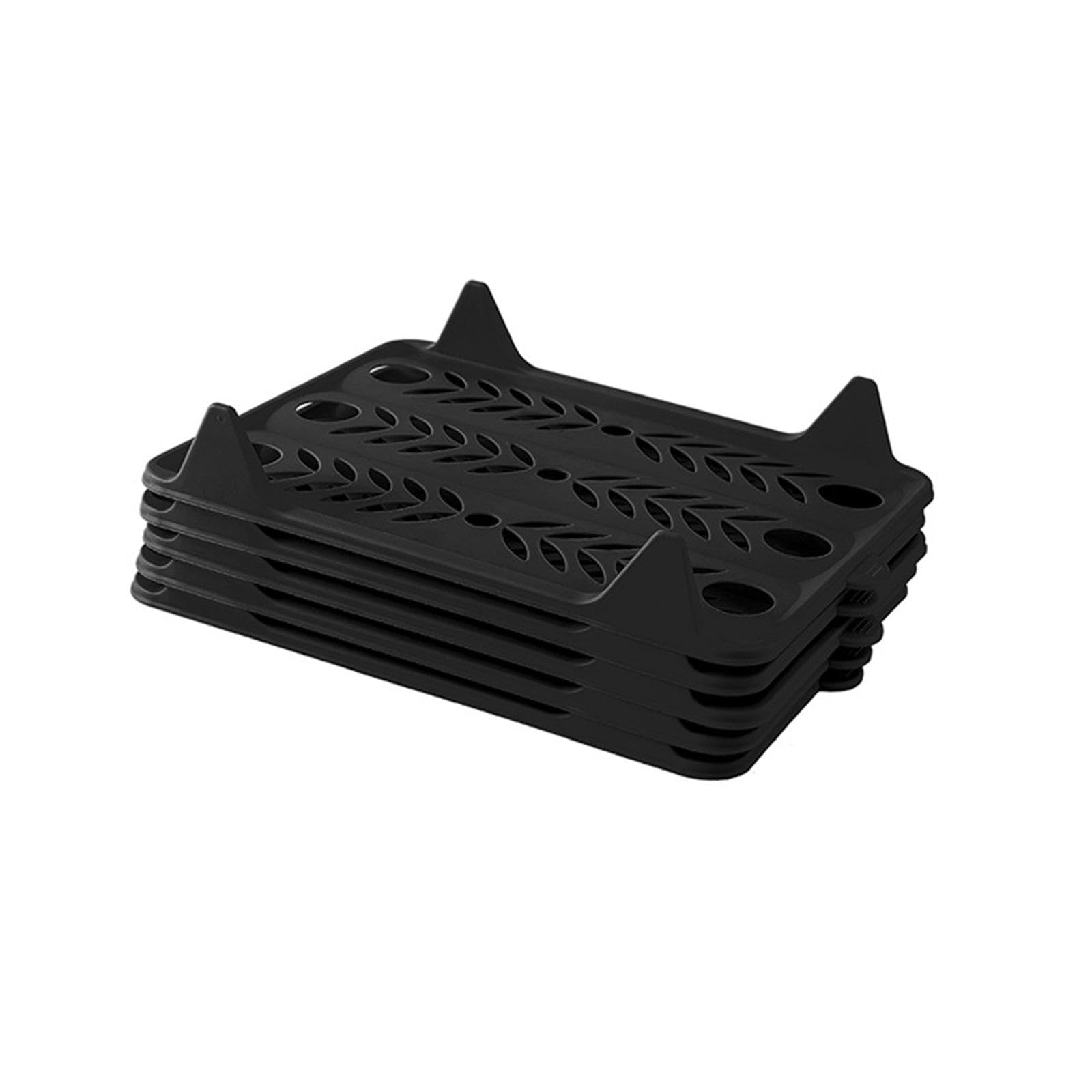 Organizador de Camisas (5 Unidades), Organizador de Armario, Bandejas para Ropa, Tabla Plegable Apilable para Ropa, Organizador de de Camisas, Negro Grande, Individual
