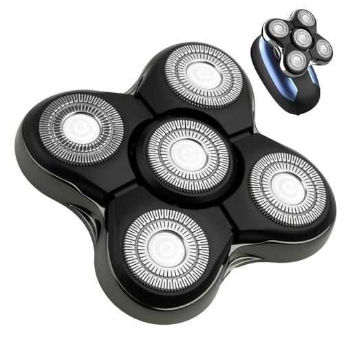 RX7 Shaver Replacement Heads for Remington Balder XR1600/ Boss XR7120/ XR7100 Razor Blades Parts for Bald Men 5 Dual Track Electric Head Shaver Floating Wet & Dry High Precision Mower Blades