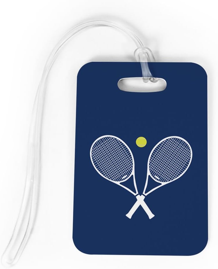 Amazon.com: Tenis y bolsa etiqueta equipaje | cruzadas Raquetas de tenis |  De la personalización en la parte trasera | Varios colores : Ropa, Zapatos  y Joyería