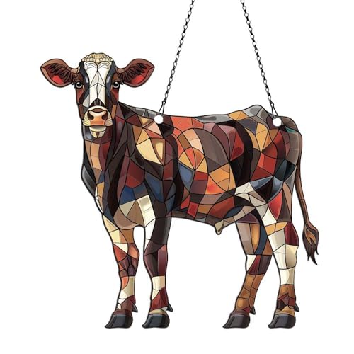 Image of Heifer Acrylic Ornaments Suncatcher Gifts for Heifer Lovers Christmas Decor
