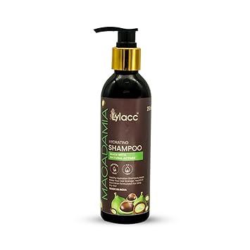 Lylacc Macadamia Oil Shampoo - Made with Organic Extracts , For Smooth, Curly & Split End Free,Paraben, Silicone & Colour Free, 250 ml(Free bag on every purchase)