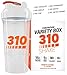 310 Shake Variety Box Includes 310 Shaker - 12 Individual Servings - Find Your Favorite Flavor, Choose from Chocolate, Vanilla, Vanilla Chai, Strawberry, Mocha, and Salted Caramel