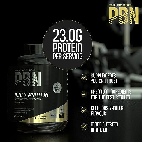 Premium Body Nutrition Whey Protein 2.27kg Vanilla, New Improved Flavour - Image 6